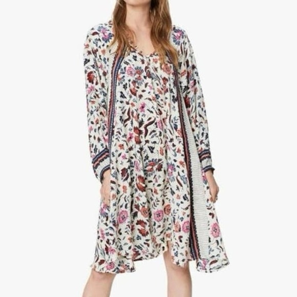 Natalie Martin Dresses & Skirts - Natalie Martin Fiore Wildflower Pear Short Dress Silk Floral - Small